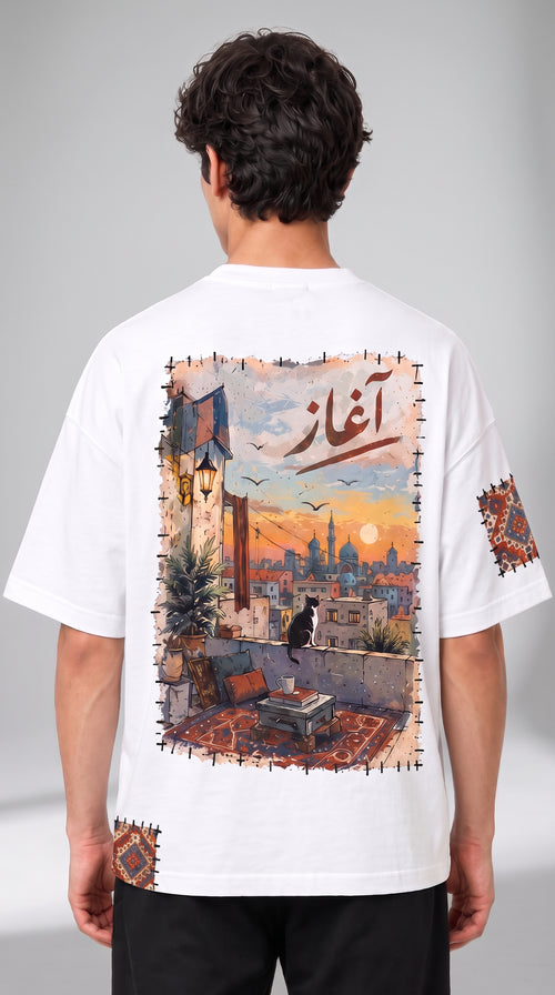 WHITE GRAPHIC TEE